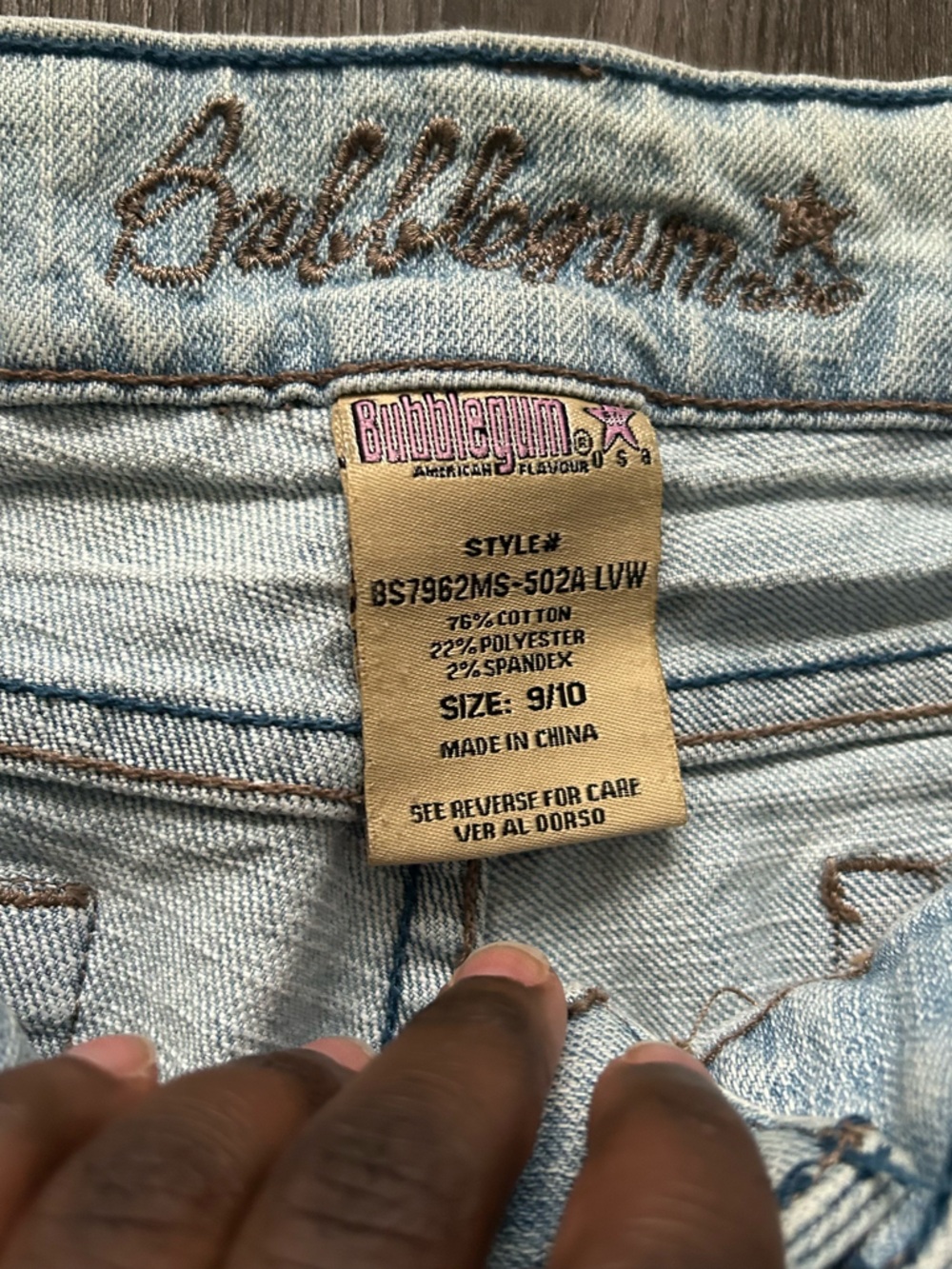 Y2K Bubblegum Light Blue Cropped Roll-Cuff Jeans - Picture 2 of 3